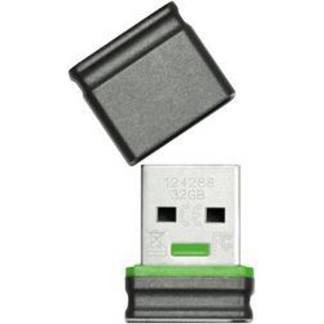 Platinum Mini USB-flashdrev 32 GB Sort, Grøn 177543 USB-A (USB 2.0)