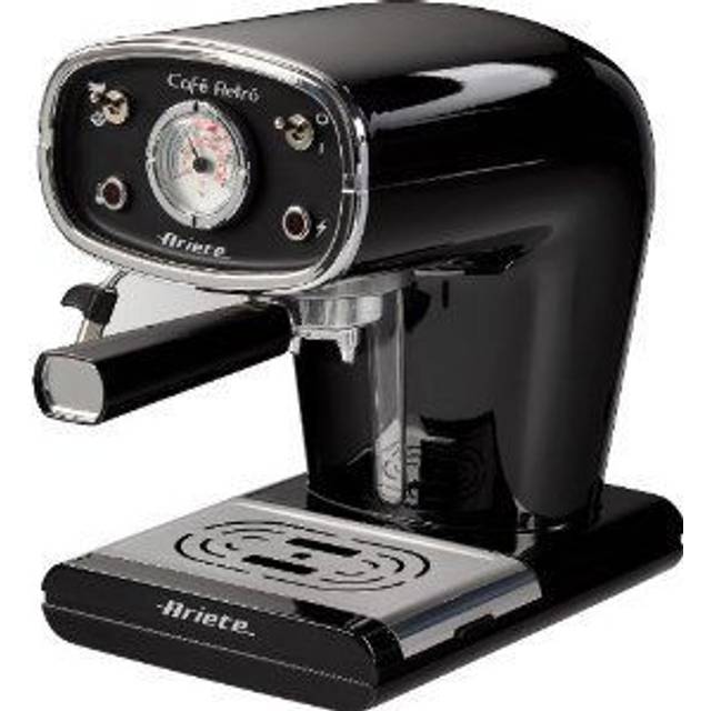 Ariete 1388 Café Retrò, espressomaskin i pulver- och padsform ESE, 15 bar, 850 W, maximal cappuccino-enhet, 1 l, röd