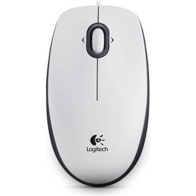 Logitech B100 trådbunden USB-mus, 3-knappar, optisk spårning, För både höger eller vänsterhänta, PC / Mac / bärbar dator / Chromebook - Svart