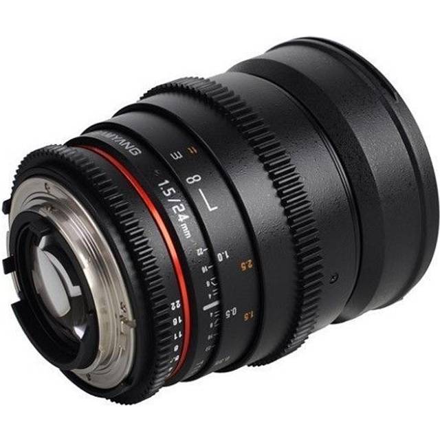 Samyang 24 mm T1.5 VDSLR II Manual Focus Video Lens for Canon DSLR Camera, 7804
