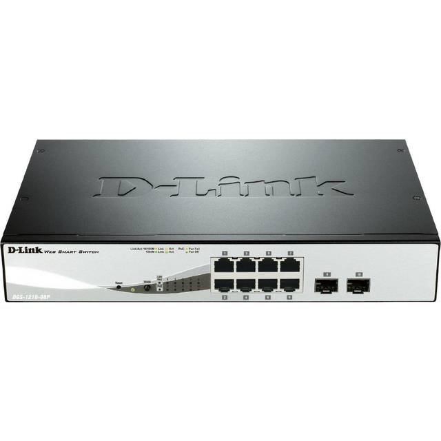 D-Link DGS-1210-08P network switch Managed L2/L3 Gigabit Ethernet (10/100/1000) Power over Ethernet (PoE) Black