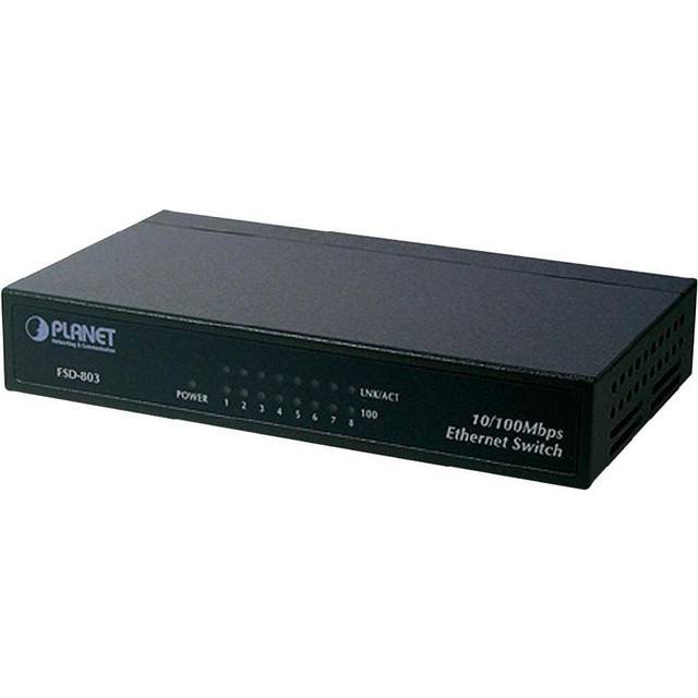 PLANET FSD-803 network switch Fast Ethernet (10/100) Blue