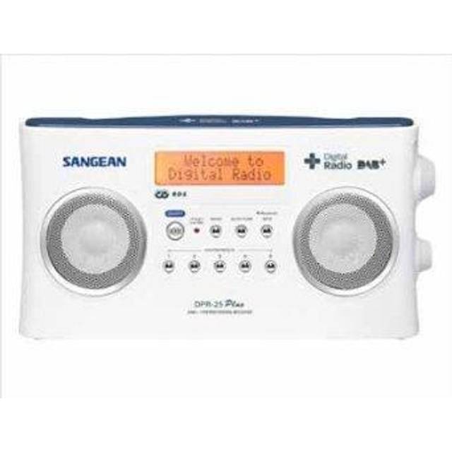 Sangean DPR-25+ Väskradio DAB+, FM AUX Batteri-laddningsfunktion Svart