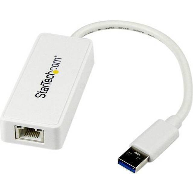 StarTech.com USB 3.0 to Gigabit Ethernet Adapter NIC w/ USB Port - White
