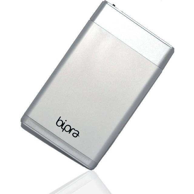 Bipra - Extern USB-hårddisk på 500 GB. Fickstorlek på 63,5 cm (2,5 tum). Inkluderar programvara för säkerhetskopiering på bara en knapptryckning, svart, FAT32