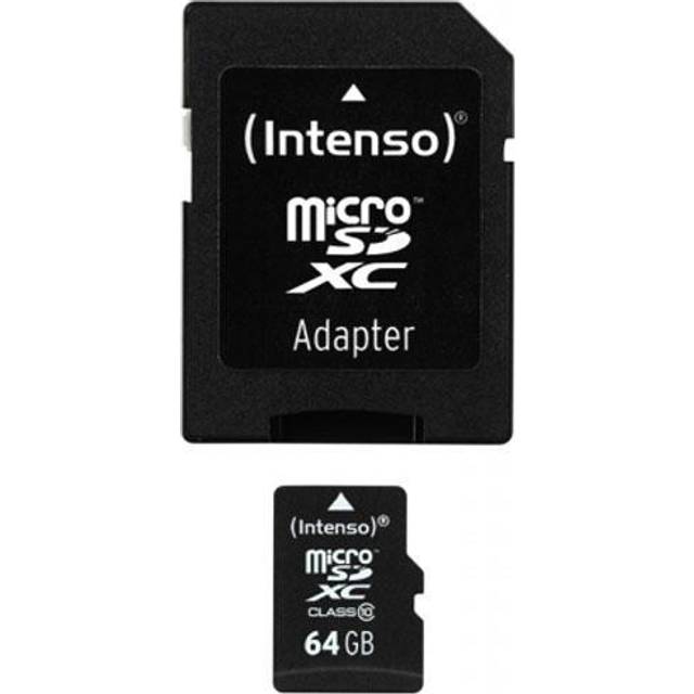 Intenso® 64 GB Micro SD-minneskort Inkl. adapter, Class 10
