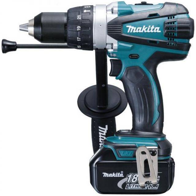 Makita - DHP458RF3J lxt 18v Combi Hammer Drill 3 Batts + Makpac DHP458