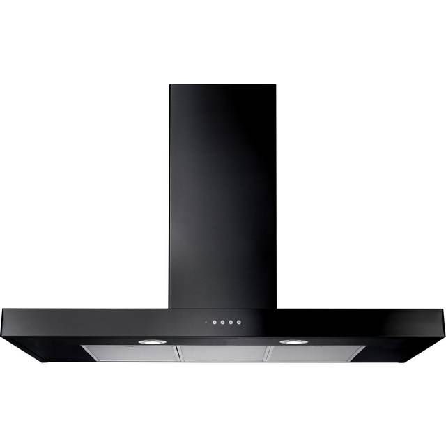 Rangemaster UNBHDS90BL 90cm Flat Chimney Hood - BLACK