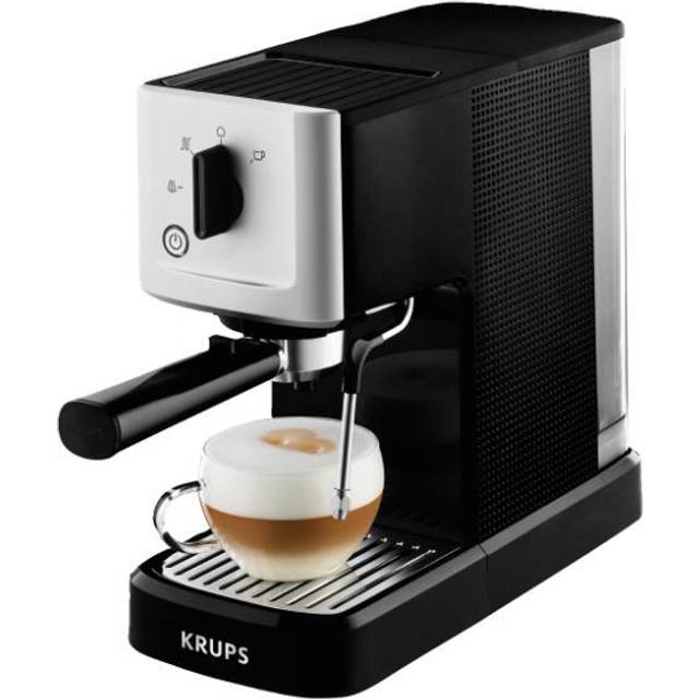 Krups XP3440 Espresso Machine Stainless Steel 1.1 litres - Black/Silver - EU PLUG