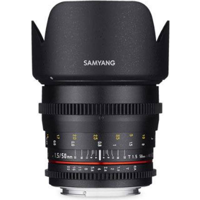 Samyang 50/1.5 Lens Video DSLR Canon EF manual focus video lens 0.8 gear, portrait lens black, 50mm
