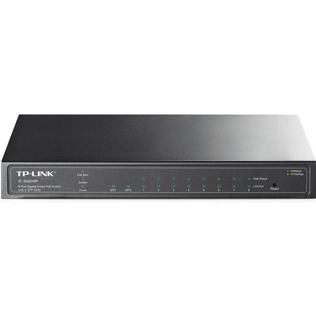 TP-Link TL-SG2210P JetStream™ 8-Port Gigabit Smart PoE+ Switch with 2 SFP Slots