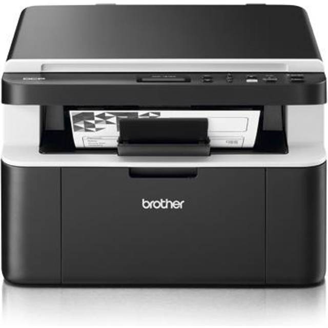 Brother DCP-1612W, monokrom, kompakt 3-i-1 multifunktionsenhet (laserskrivare, digital kopiator, färgskanner, 2 400 x 600 dpi, USB 2.0, WLAN) mörkgrå