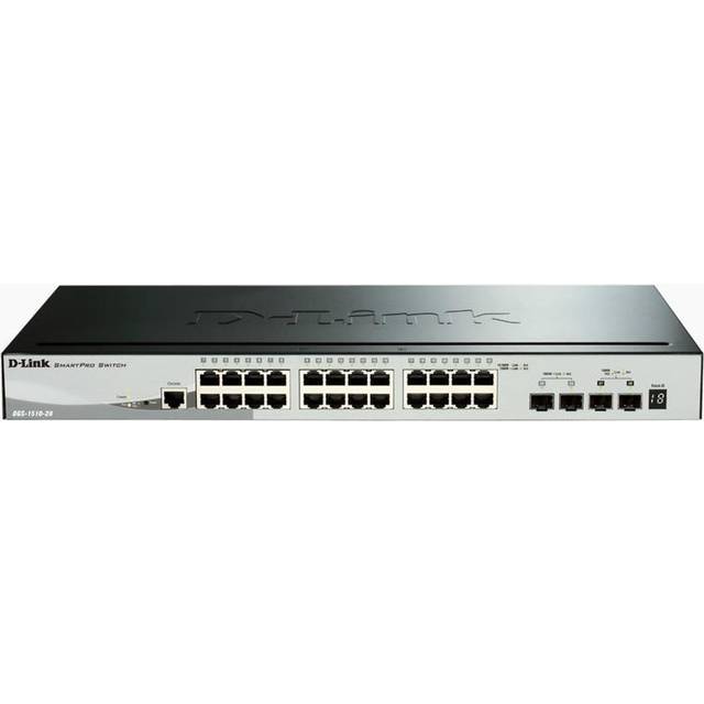 D-Link DGS-1510 Managed L3 Gigabit Ethernet (10/100/1000) Black