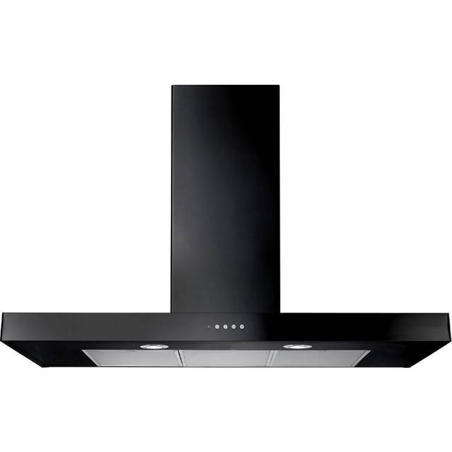 Rangemaster UNBHDS100BL 100cm Flat Chimney Hood - BLACK