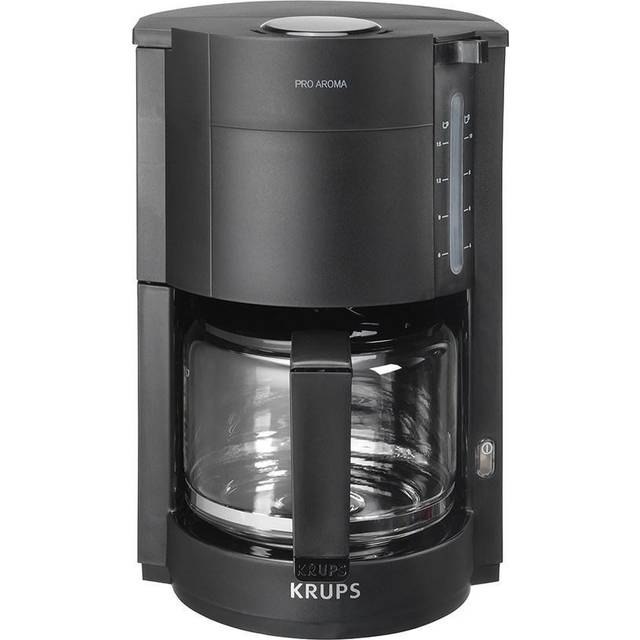 Krups ProAroma Filterkaffemaskin, 1050 W, Metall, 10 Koppar, Svart