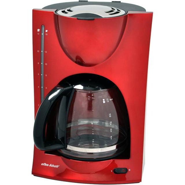 Kalorik Filterkaffebryggare, 1,5 l kapacitet, glaskanna, för upp till 12 koppar, 900 W, röd, TKG KA 1050 R, metallic-röd*11427