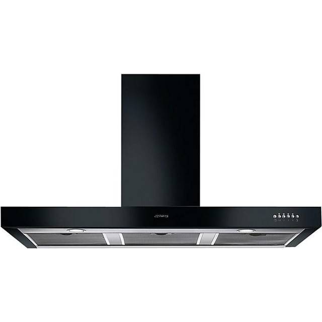 Smeg KS110BLE Symphony Chimney Cooker Hood, Gloss Black