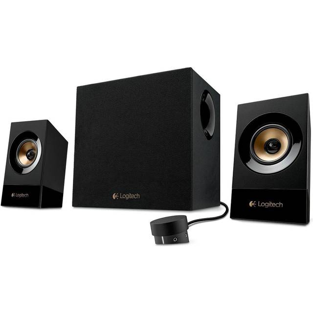 Logitech Z533 2.1 Multimedia högtalarsystem med subwoofer, kraftfullt ljud, 120 watt toppeffekt, hög bas, 3,5 mm ljud- och RCA-ingångar, PC / PS4 / Xbox/TV/Smartphone/surfplatta - Svart
