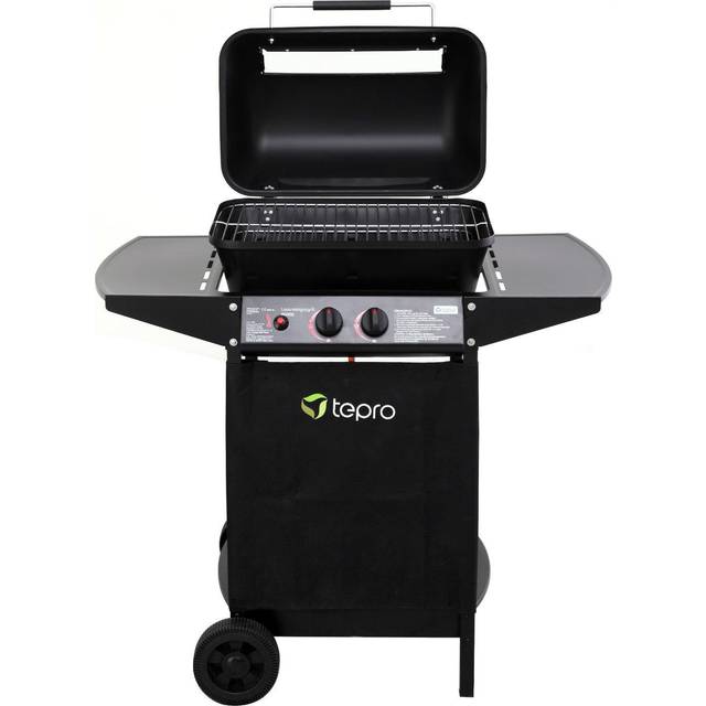 Irvine Lava Stone Gas BBQ Grill - Black