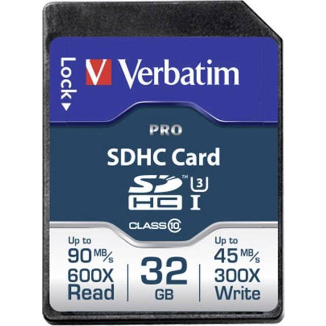 Verbatim Pro SDHC 32Gb Memory Card Class 10 UHS-I U3 47021
