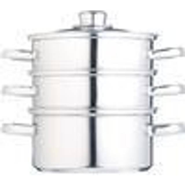 Kitchencraft 3 tier food steamer pan 16cm stainless steel stock pot gift boxed