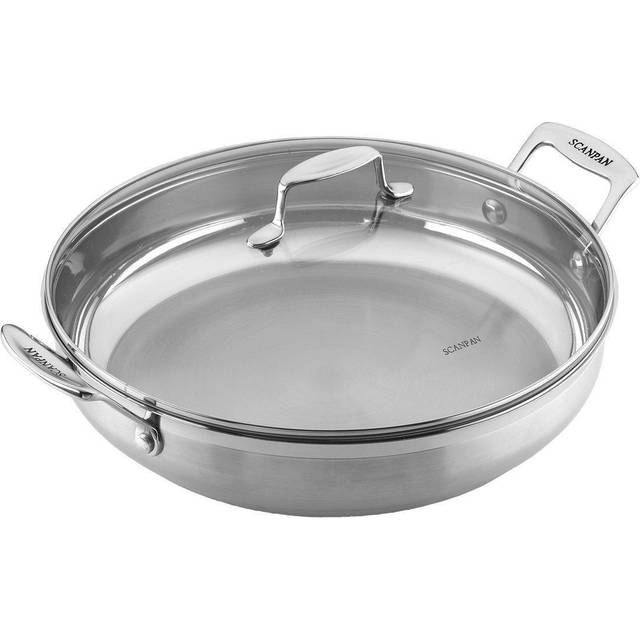 Scanpan Impact 32cm Chef Pan with Lid, Silver
