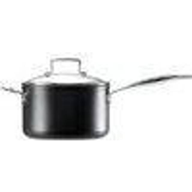 Le Creuset Toughened Non-Stick Saucepan with Glass Lid - Black (20cm)