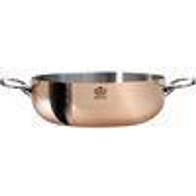 de Buyer Prima Matera conical copper roaster 28 cm / 4.9 L suitable for induction - stainless steel cast handles