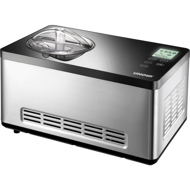 Unold Gusto Ice Cream Maker, 2 Litre, 180 W, Stainless Steel/Black