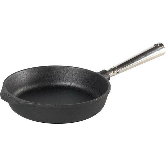 Stekpanna rak kant Gjutjärn 20 cmStålhandtag - Svart (20 cm.)