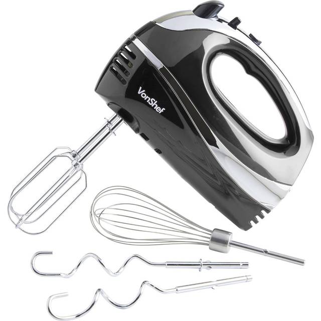Professional 5-Speed Hand Mixer with Turbo Button - Black