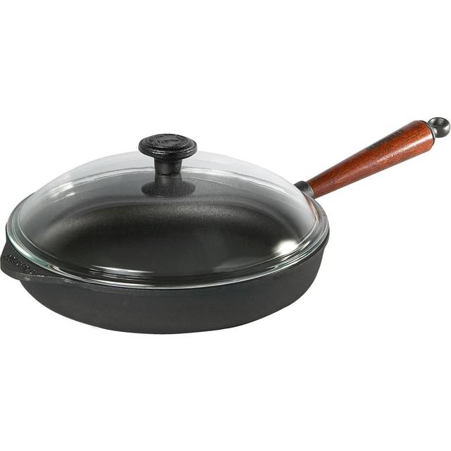Skeppshult - Traditional Traktörpanna Med Glaslock 28 Cm - Svart