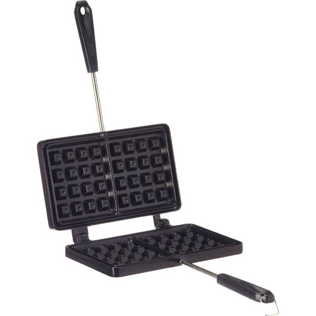KitchenCraft Non-Stick Metal Double Stovetop Waffle Maker - Black