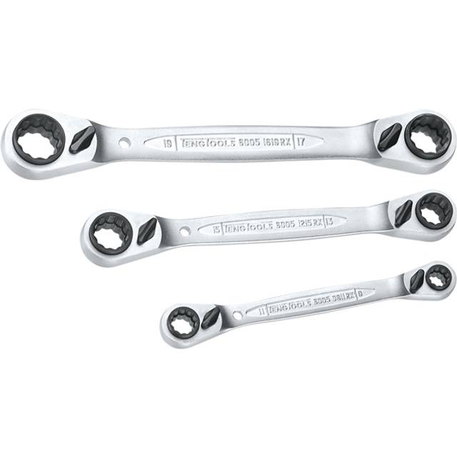 Tengtools - Teng 6503RX Multi Ratchet Ring Spanner Set of 3 8-19mm TEN6503RX