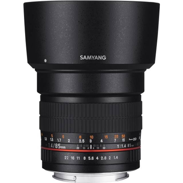 Samyang 85/1.4 Lens DSLR Canon EF AE manual focus automatic aperture ring photo lens, portrait lens black