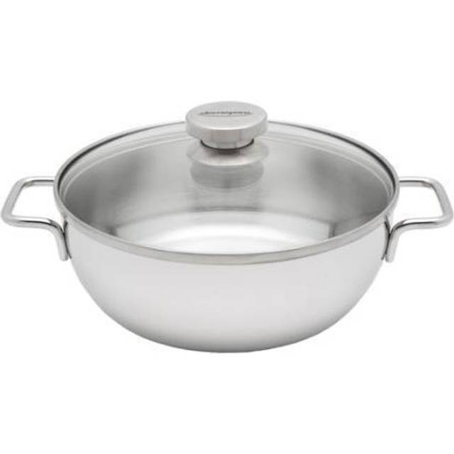 Apollo Låg Gryta med Glaslock 28 cm 4,8l - Matt stål