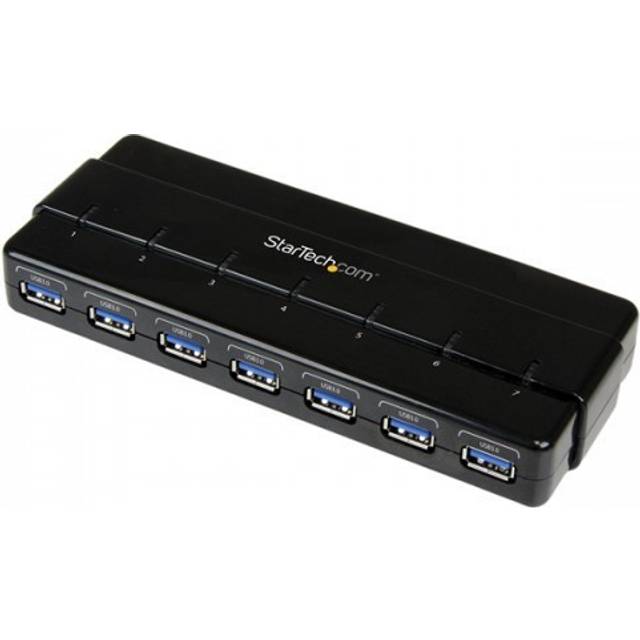 StarTech.com ST7300USB3B 7 Port USB 3.0 SuperSpeed Hub, Svart