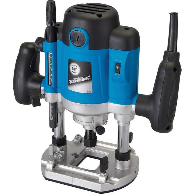 Silverline - 264895 1500W 1/2 plunge router cutter electric 240V inc collects