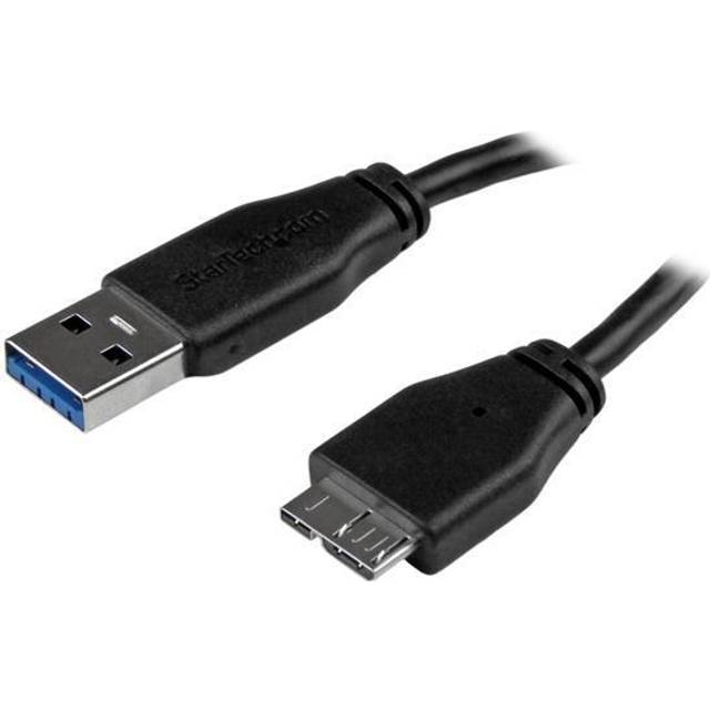 StarTech.com 3 m tunn SuperSpeed USB 3.0 A till Micro B-kabel, M/St, USB 3.0 anslutningskabel svart