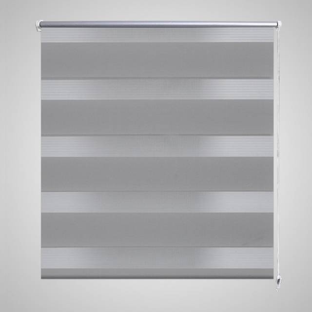 Rullgardin randig grå 60 x 100 cm transparent