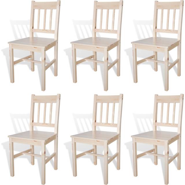 Vidaxl Dining Chairs 6 Pcs Pinewood