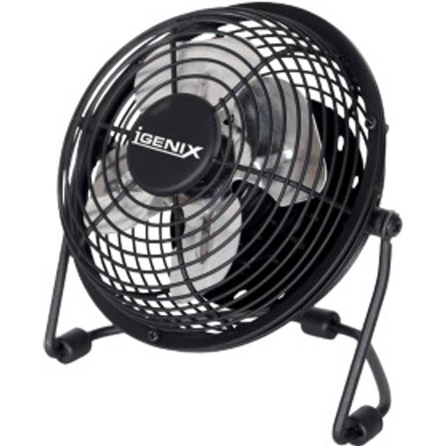 Igenix Black USB Mini Desk Fan 4 inch - 15 x 9 x 15cm