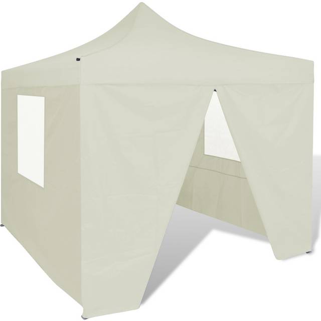Hopfällbart tält 3 x 3 m 4 väggar grön