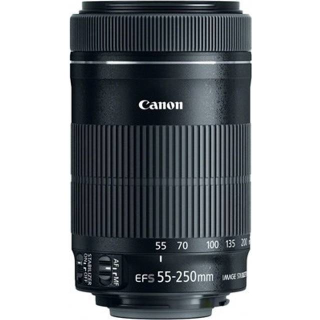 Canon EF-S 55-250mm f/4-5.6 IS STM Camera Lens in Black