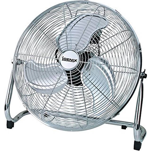 Igenix 18 Inch Floorstanding Air Circulator Fan - Chrome, Silver