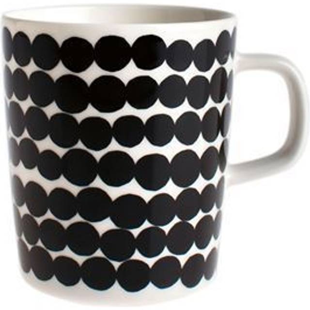Marimekko Räsymatto mugg 25 cl svart-vit