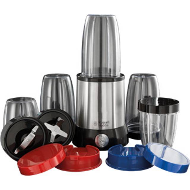 Russell Hobbs Mixer [multifunktionell stativblandare] NutriBoost (inkl. 5 BPA-fria och diskmaskinssäkra behållare + lock, 22 000 rpm, 0,9 hk motor) elektrisk, smoothie maker 23180-56