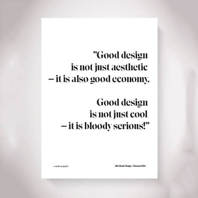 OLLE EKSELL Design = Ekonomi Quote |Multi/patterned |50X70 cm