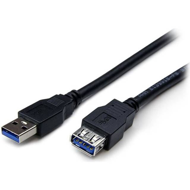 StarTech USB3SEXT2MBK 2m SuperSpeed USB 3.0 Extension Cable - M/F Bla - StarTech.com