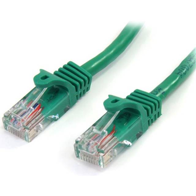 StarTech.com 45PAT3MWH Cat5e nätverkskabel (2 m, Cat 5e patchkabel, RJ45 UTP, PoE, med räckskydd, snaglos, St/St) vit
